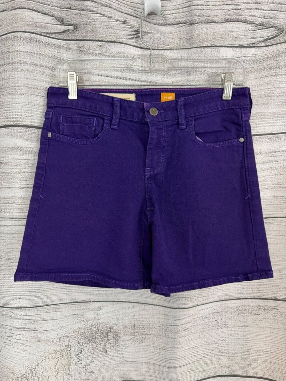 Anthropology Pilcro And The Letterpress Purple Denim Shorts Size 26